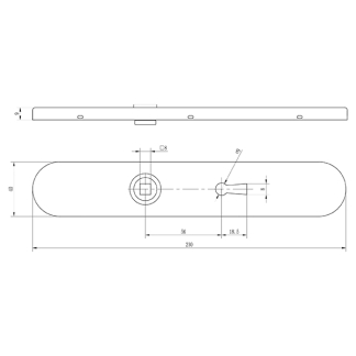 Impresso Deurklink met sleutelschild | Impresso | London | 56 mm (Aluminium) 86.010.74 K010809680 - 