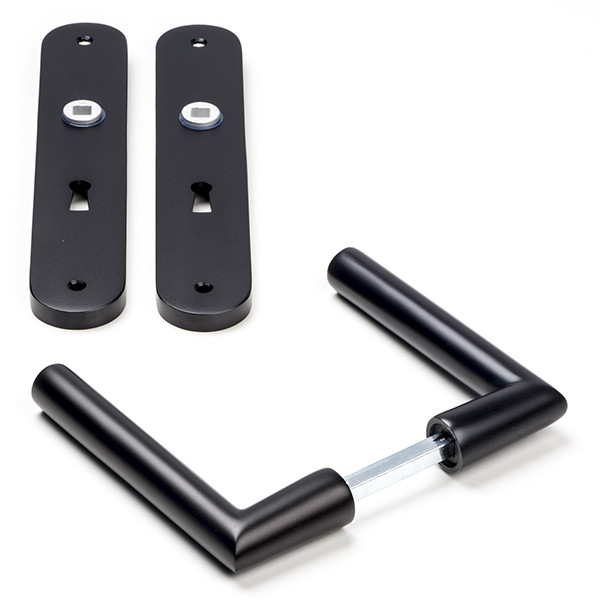 Impresso Deurklink met sleutelschild | Impresso | London | 56 mm  (Aluminium, Zwart) 8601425 K010808219 - 1