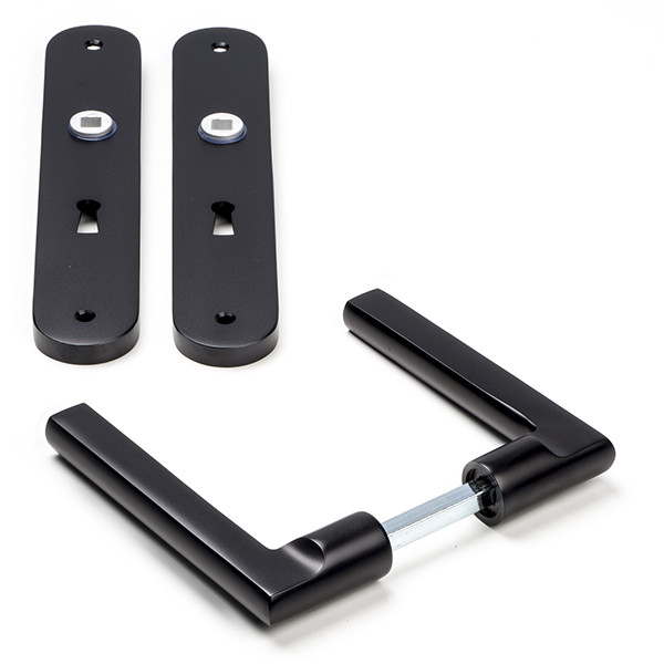 Impresso Deurklink met sleutelschild | Impresso | Redhill | 56 mm  (Aluminium, Zwart) 8601239 K010808232 - 1