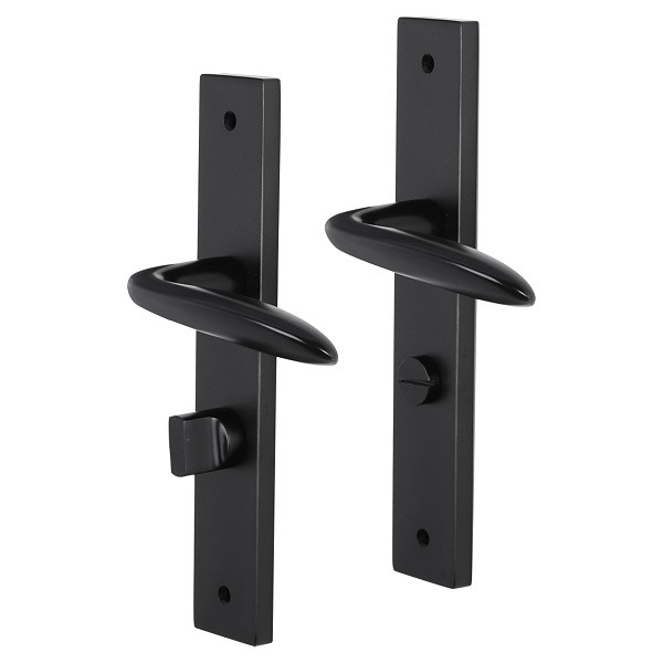 Impresso Deurklink met wc-sluitingschild | Impresso | Lake | 63 mm (Aluminium, Zwart) 86.014.38 K010809651 - 1