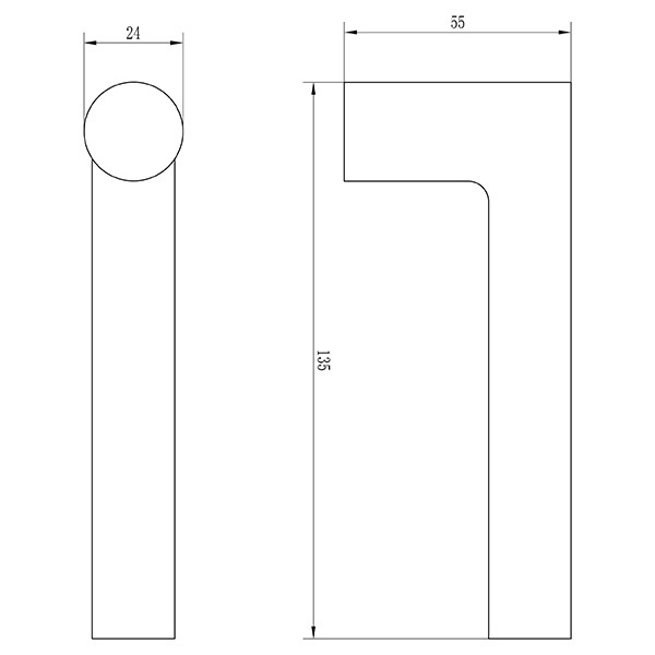Impresso Deurklink met wc-sluitingschild | Impresso | London | 63 mm (Aluminium) 86.010.72 K010809678 - 4