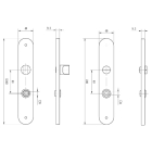 Impresso Deurklink met wc-sluitingschild | Impresso | London | 63 mm (Aluminium) 86.010.72 K010809678 - 5