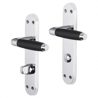 Impresso Deurklink met wc-sluitingschild | Impresso | Swindon | 63 mm (Chroom, Zwart) 86.012.88 K010809673 - 1