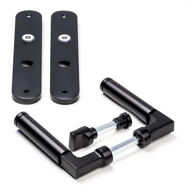 Impresso Deurklink met wc-sluitingsschild | Impresso | Aston | 63 mm  (Aluminium, Zwart) 8601234 K010808202 - 1