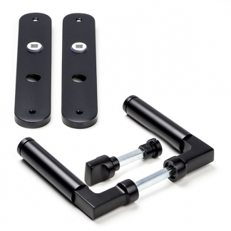 Impresso Deurklink met wc-sluitingsschild | Impresso | Aston | 63 mm  (Aluminium, Zwart) 8601234 K010808202 - 1