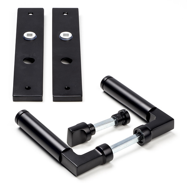 Impresso Deurklink met wc-sluitingsschild | Impresso | Aston | 63 mm  (Aluminium, Zwart) 8601414 K010808204 - 1
