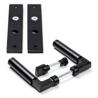 Impresso Deurklink met wc-sluitingsschild | Impresso | Aston | 63 mm  (Aluminium, Zwart) 8601414 K010808204 - 1