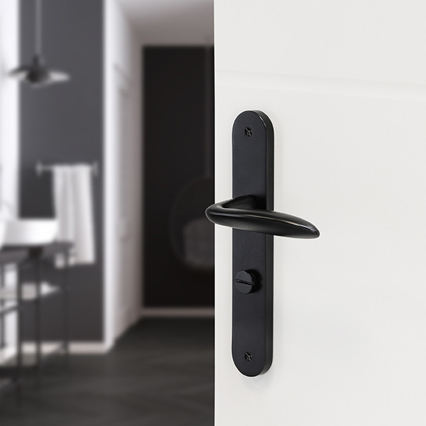 Impresso Deurklink met wc-sluitingsschild | Impresso | Lake | 63 mm  (Aluminium, Zwart) 8601246 K010808210 - 4