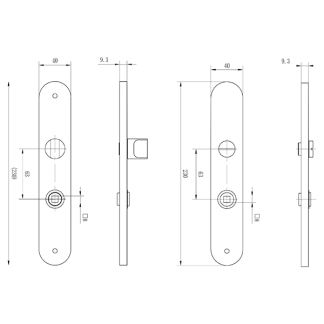 Impresso Deurklink met wc-sluitingsschild | Impresso | Lake | 63 mm  (Aluminium, Zwart) 8601246 K010808210 - 6