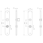 Impresso Deurklink met wc-sluitingsschild | Impresso | Lake | 63 mm  (Aluminium, Zwart) 8601246 K010808210 - 6