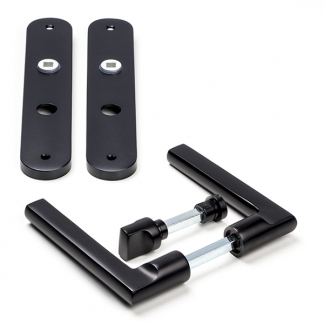 Impresso Deurklink met wc-sluitingsschild | Impresso | Redhill | 63 mm  (Aluminium, Zwart) 8601240 K010808233 - 1