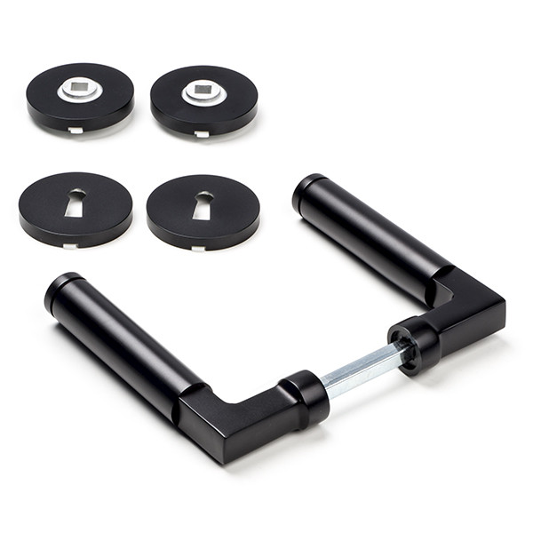 Impresso Deurklink op rozet | Aston (Rond, Sleutelgat, 2 stuks) 8601230 K010808197 - 1