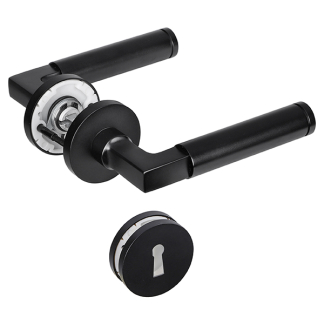 Impresso Deurklink op rozet | Aston (Rond, Sleutelgat, 2 stuks) 8601230 K010808197 - 2