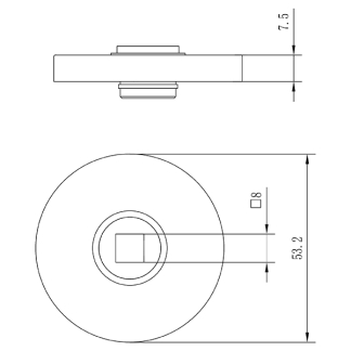 Impresso Deurklink op rozet | Aston (Rond, Sleutelgat, 2 stuks) 8601230 K010808197 - 