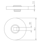 Impresso Deurklink op rozet | Aston (Rond, Sleutelgat, 2 stuks) 8601230 K010808197 - 5