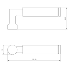 Impresso Deurklink op rozet | Aston (Rond, Toiletsluiting, 2 stuks) 8601231 K010808199 - 4