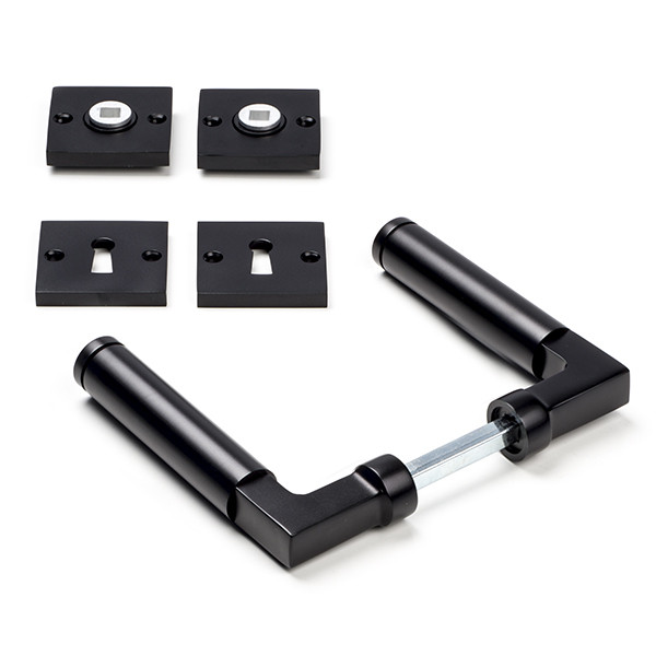 Impresso Deurklink op rozet | Aston (Vierkant, Sleutelgat, 2 stuks) 8601410 K010808198 - 1