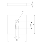 Impresso Deurklink op rozet | Aston (Vierkant, Sleutelgat, 2 stuks) 8601410 K010808198 - 5