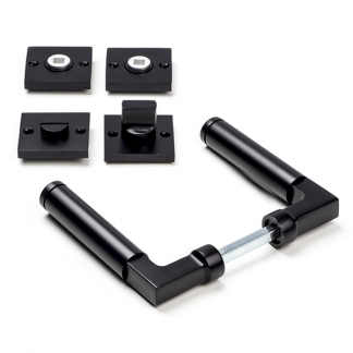 Impresso Deurklink op rozet | Aston (Vierkant, Toiletsluiting, 2 stuks) 8601411 K010808200 - 1