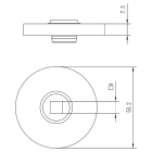 Impresso Deurklink op rozet | London (Rond, Sleutelgat, Blinde bevestiging, 2 stuks) 8601422 K010808215 - 6