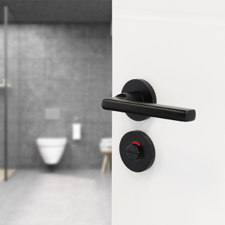 Impresso Deurklink op rozet | Redhill (Rond, Toiletsluiting, Blinde bevestiging, 2 stuks) 8601237 K010808229 - 4