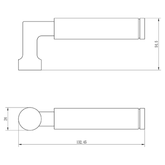 Impresso Losse deurklink | Impresso | Aston (Aluminium, Zwart) 8600250 K010808901 - 5