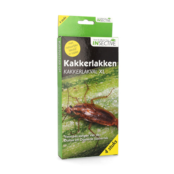 Insective Kakkerlakken val | Insective | 4 stuks (XL, Lijmval) 2.13.1020 K170111998 - 3