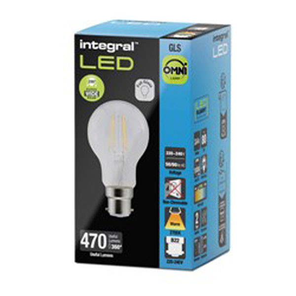 Integral Led lamp B22 | Peer | Integral (3.4W, 470lm, 2700K) ILGLSB22NC002 K170203995 - 2