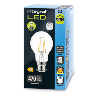Integral Led lamp B22 | Peer | Integral (4.2W, 470lm, 2700K, Dimbaar) ILGLSB22DC053 K170203983 - 2