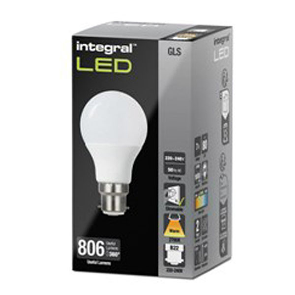 Integral Led lamp B22 | Peer | Integral (7W, 806lm, 2700K, Dimbaar) ILGLSB22DC083 K170204038 - 2