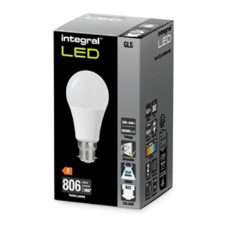 Integral Led lamp B22 | Peer | Integral (7W, 806lm, 4000K, Dimbaar) ILGLSB22DE156 K170204040 - 2