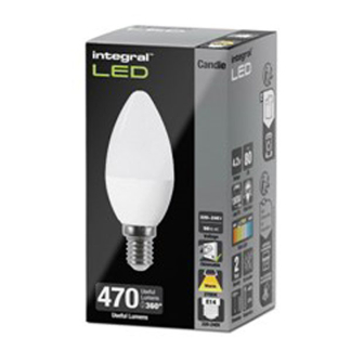 Integral Led lamp E14 | Kaars | Integral (4.2W, 470lm, 2700K, Dimbaar) ILCANDE14DC024 K170204047 - 2