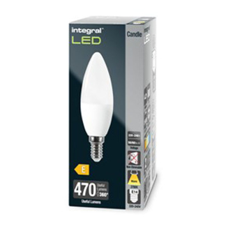 Integral Led lamp E14 | Kaars | Integral (4.2W, 470lm, 2700K) ILCANDE14NC013 K170204041 - 2