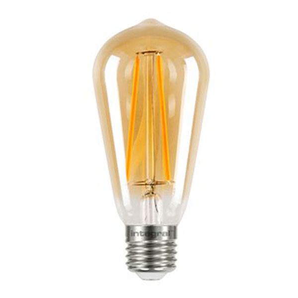 Integral Led lamp E27 | Edison | Integral (3.4W, 470lm, 2200K, Goud) ILST64E27D006 ILST64E27N001 K170204015 - 1