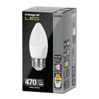 Integral Led lamp E27 | Kaars | Integral (4.2W, 470lm, 2700K) ILCANDE27NC066 K170204045 - 2