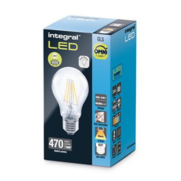 Integral Led lamp E27 | Peer | Integral (3.4W, 470lm, 2700K) ILGLSE27NC120 K170204002 - 2