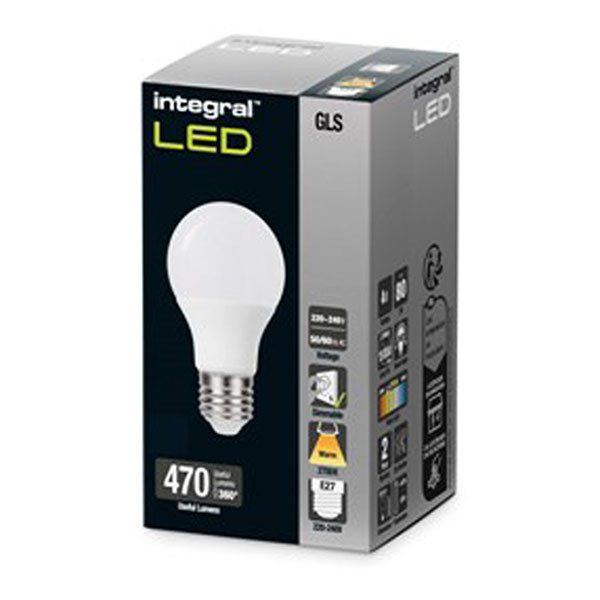 Integral Led lamp E27 | Peer | Integral (4.8W, 470lm, 2700K, Dimbaar) ILGLSE27DC019 K170204029 - 2