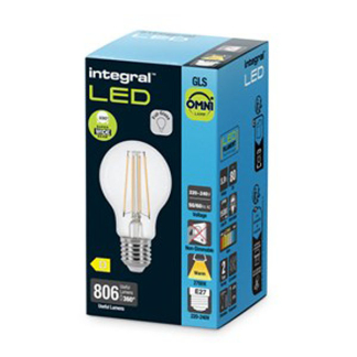 Integral Led lamp E27 | Peer | Integral (5.9W, 806lm, 2700K) ILGLSE27NC027 K170203999 - 2