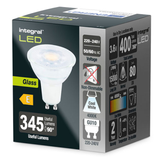 Integral Led spot GU10 |  Integral (3.6W, 400lm, 4000K) ILGU10NE084 K170203974 - 3