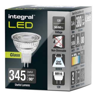 Integral Led spot GU5.3 | Integral (3.4W, 380lm, 4000K) ILMR16NE045 ILMR16NE059 K170203977 - 2
