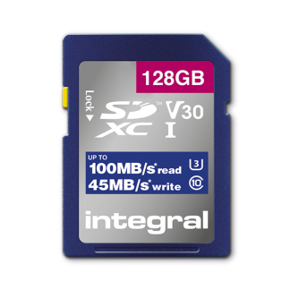 Integral SDXC kaart | Integral | 128 GB (Class 10) INSDX128G-100V30 K170302150 - 1