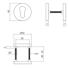 Intersteel Cilinderrozet | Intersteel (Rond, Nokken, Blinde bevestiging, Set) 0023.309217 K010809119 - 3