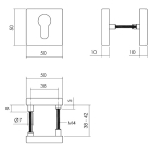 Intersteel Cilinderrozet | Intersteel (Vierkant, Nokken, Blinde bevestiging, Set) 0023.309317 K010809122 - 3