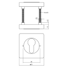 Intersteel Cilinderrozet | Intersteel (Vierkant, Set) 0023.318587 K010809836 - 2