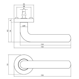 Intersteel Deurklink | Intersteel | Agatha (Zamak, Zwart) 0023.168302 K010809114 - 