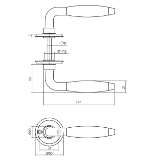 Intersteel Deurklink | Intersteel | Antonnet (Messing) 0011.042102 K010809522 - 