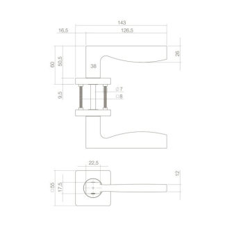 Intersteel Deurklink | Intersteel | Apollo (Zamak, Zwart) 0023.171002 K010808007 - 