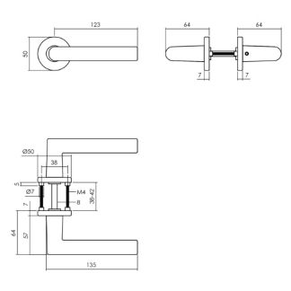 Intersteel Deurklink | Intersteel | Broome (Aluminium, Zwart) 0023.005502 K010809102 - 