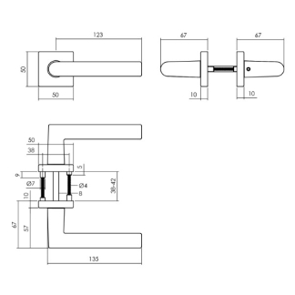 Intersteel Deurklink | Intersteel | Broome (Aluminium, Zwart) 0023.005802 K010809105 - 