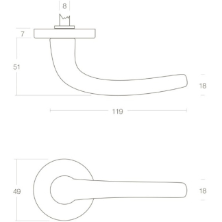 Intersteel Deurklink | Intersteel | Cosmos (Messing) 0013.019402 K010809527 - 